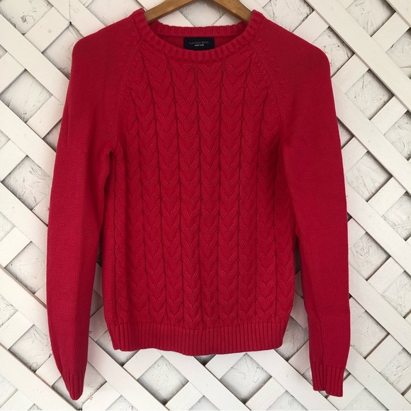 Land’s End Drifter Chunky Cable Knit Sweater S/P 6-8 - Picture 1 of 6